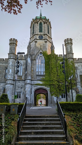 Obraz na płótnie The University of Galway, quadrangle in Ireland, architecture and landmarks background w salonie