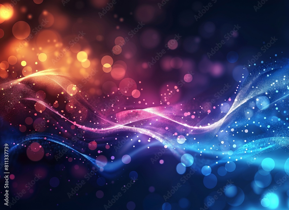 Fototapeta premium A colorful abstract background with lights and swirls.