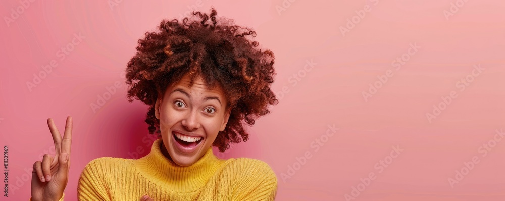 young woman with open arms and a surprised expression, dressed in a straw hat and polka dots on a red background. young woman with open arms and a surprised expression, dressed in a straw hat and polka dots on a red background.