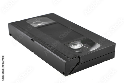 VHS Tape. Old VHS Video Tape with Copy Space Isolated on White Background.