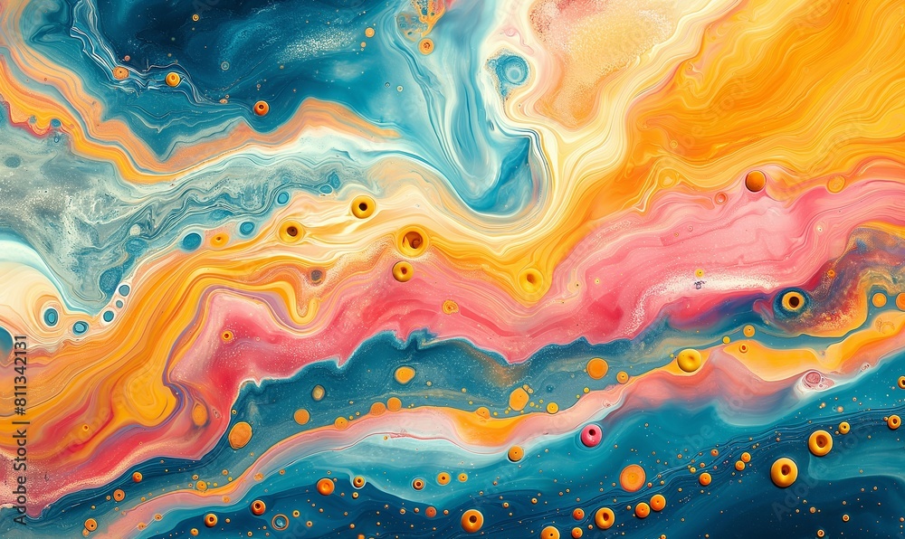Colorful Abstract Fluid Art Painting. Colorful Abstract Fluid Art Painting.