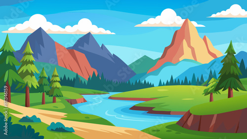  background cartoon vector illustration