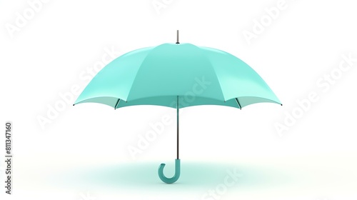 Light blue umbrella isolated on white background.ðŸŒ‚â˜‚ï¸ This is a high-quality, photo-realistic 3D rendering of an open umbrella.