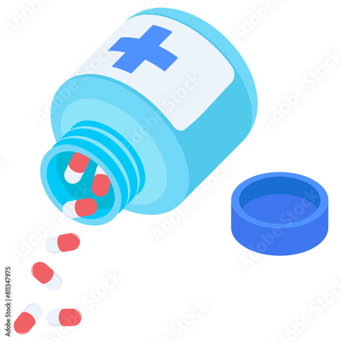 Bottle Spilling Red Pills