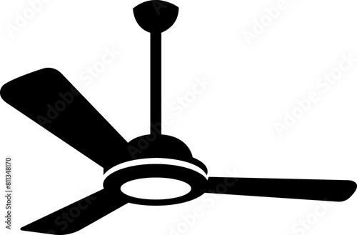 Electric Fan Icon. Multi Series. Ceiling Fan Propellers flat Vector . Electric Indoor Fans Symbol Pack. Air Conditioning, Cooling, Climate Control Technology. Household Appliance Isolated