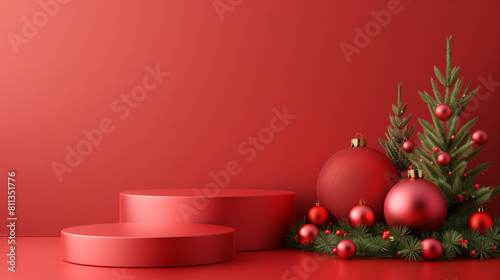 Product podium Christmas theme