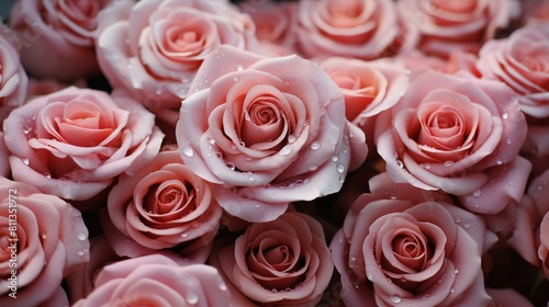 Bouquet of Pink and White Roses