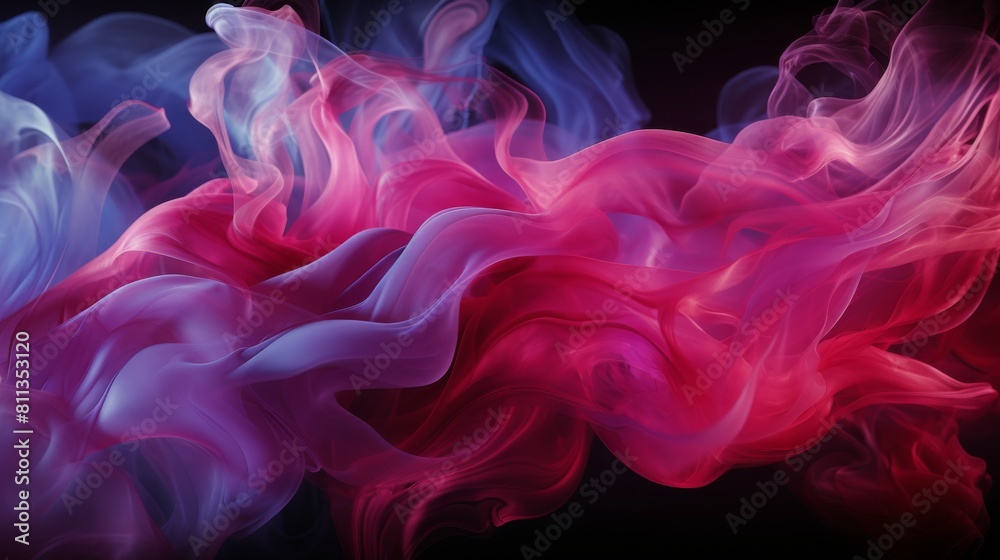 Group of Colored Smokes on Black Background Group of Colored Smokes on Black Background