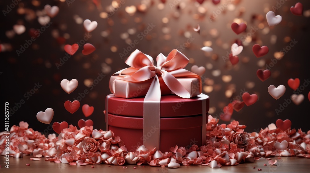 Red Gift Box With Bow Red Gift Box With Bow