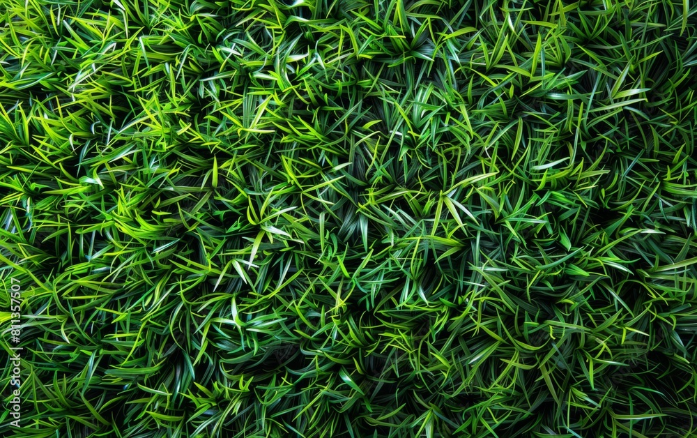 A close up of a green grassy field. The grass is lush and green, and the field is full of it. Concept of tranquility and natural beauty A close up of a green grassy field. The grass is lush and green, and the field is full of it. Concept of tranquility and natural beauty