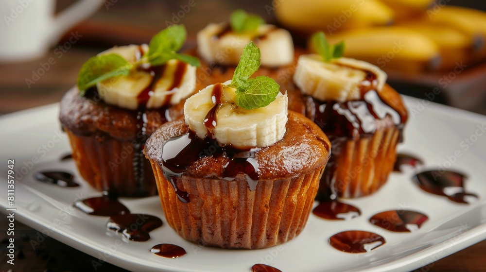 American cuisine. Banana muffins. American cuisine. Banana muffins.