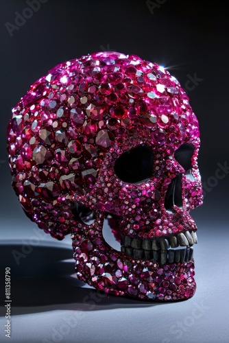 Sparkling Pink Crystal Encrusted Skull 