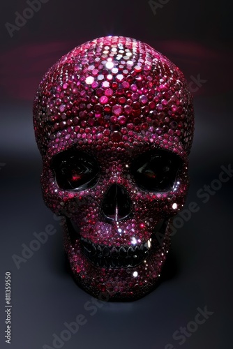 Sparkling Pink Crystal Encrusted Skull 