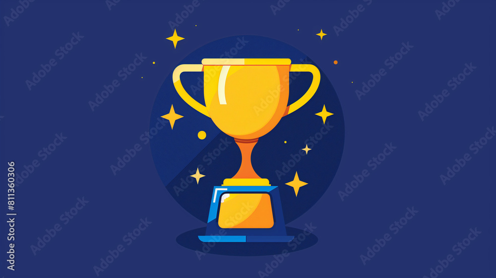 Trophy and award icon against plain background Trophy and award icon against plain background