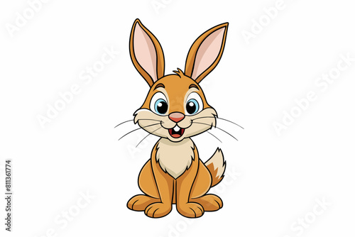 hare cartoon vector illustration