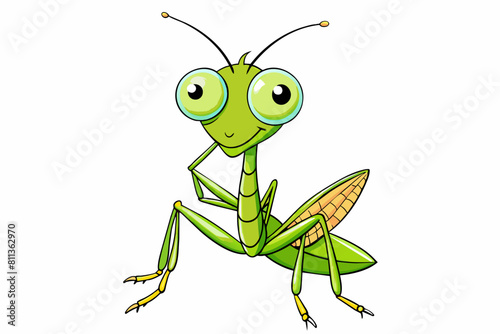hornet mantis bee cartoon vector illustration