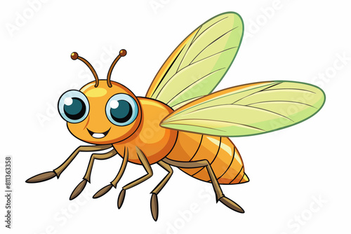  bee cartoon vector illustration