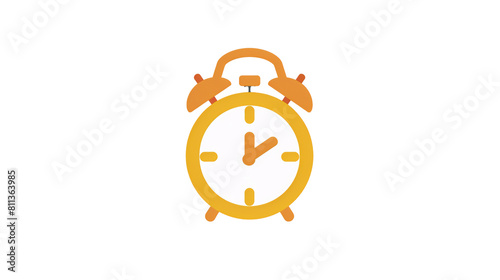 a yellow alarm clock with bells