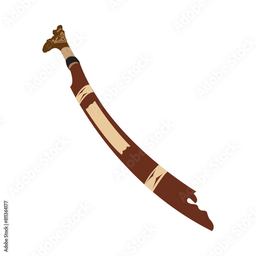 traditional weapon mandau icon vector illustration vector design