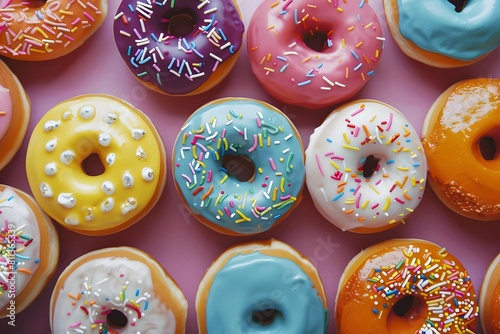 Colorful tasty donuts