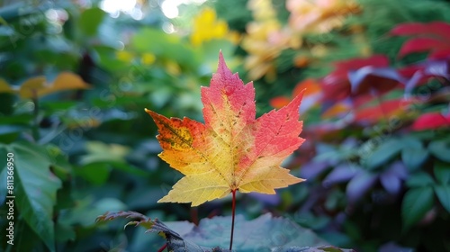 Maple Leaf Captured in Merry Garth Garden photo