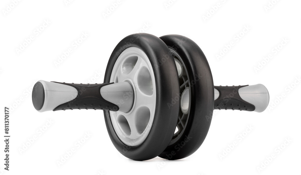 Ab roller isolated on white. Sports equipment Ab roller isolated on white. Sports equipment