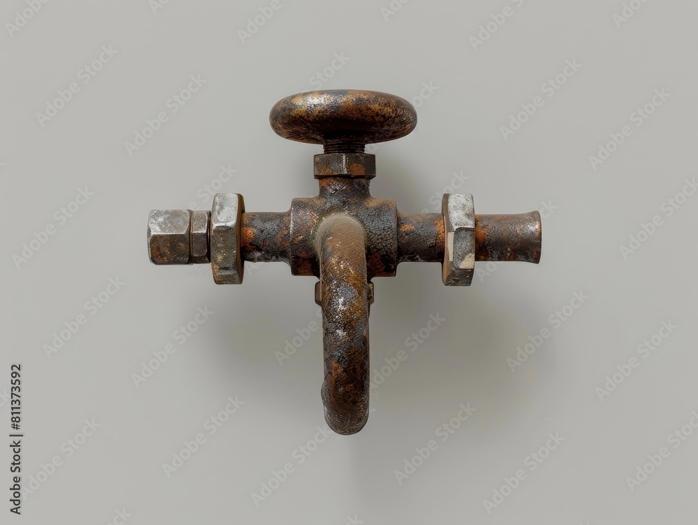 Weathered Valve Handle: A Testament to Timeless Industrial Design Weathered Valve Handle: A Testament to Timeless Industrial Design