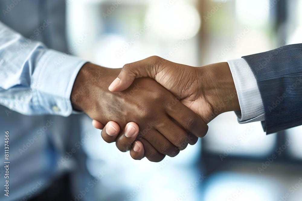 Corporate professionals shaking hands in a successful business meeting Corporate professionals shaking hands in a successful business meeting