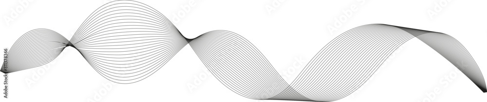 Outline decorative shape wavy line vector Outline decorative shape wavy line vector