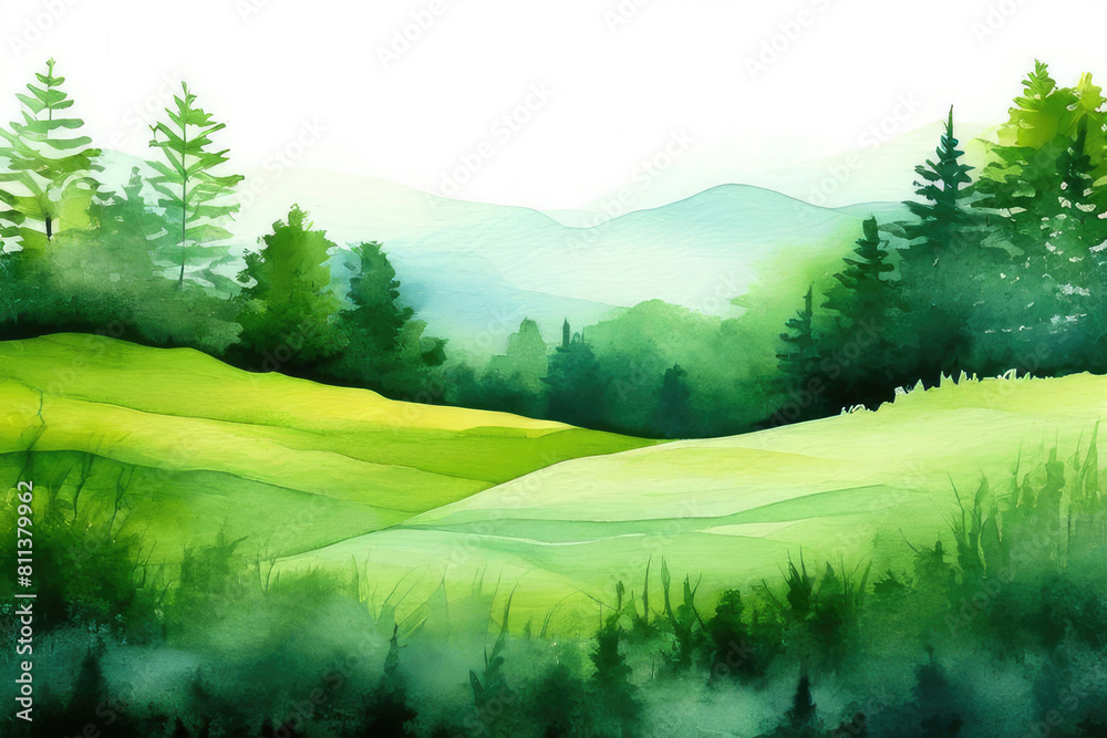 Landscape art painting. Scenic nature view. Landscape art painting. Scenic nature view.