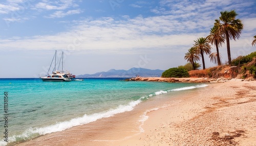 beautiful mediterranean tropical beach background © Joseph