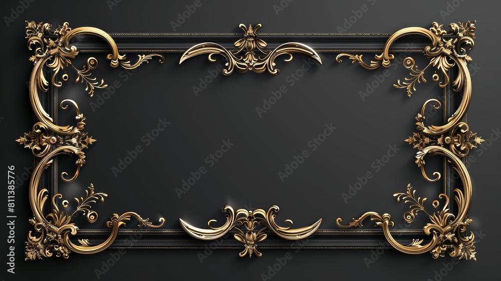 A beautiful ornamental frame with golden details on the edges of the page