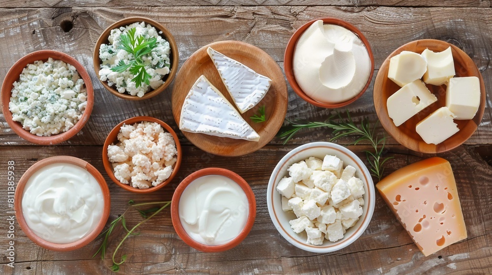 A Dairy Delight: A Rustic Tabletop Spread Showcases the Versatility of Milk A Dairy Delight: A Rustic Tabletop Spread Showcases the Versatility of Milk