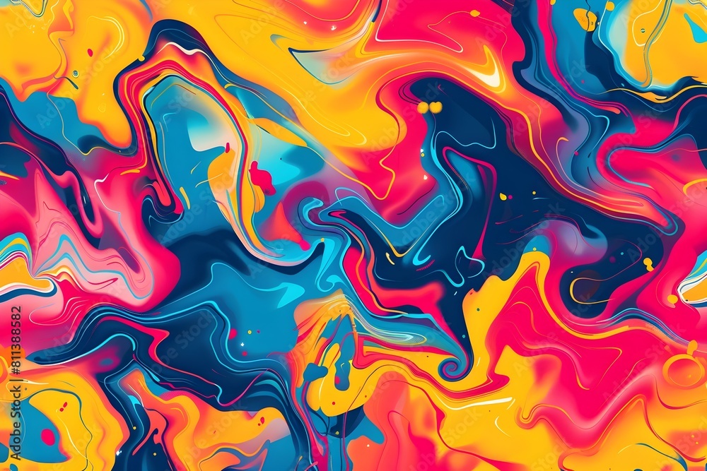 Stunning Fluid Patterns Across a Vibrant Digital Canvas
