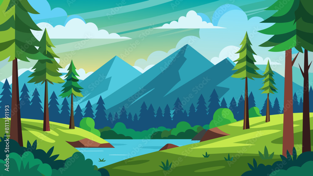 forest cartoon vector illustration forest cartoon vector illustration