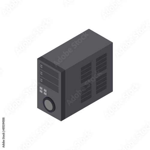 Isometric computer case