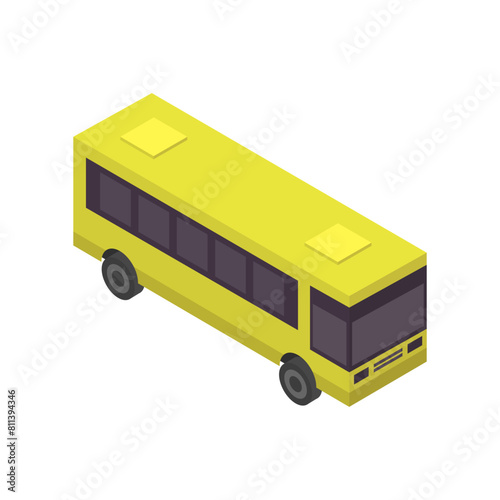 City bus isometric