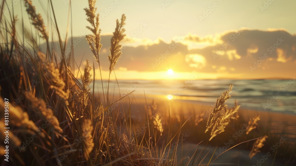 Fototapeta premium Golden Hour on the Shore