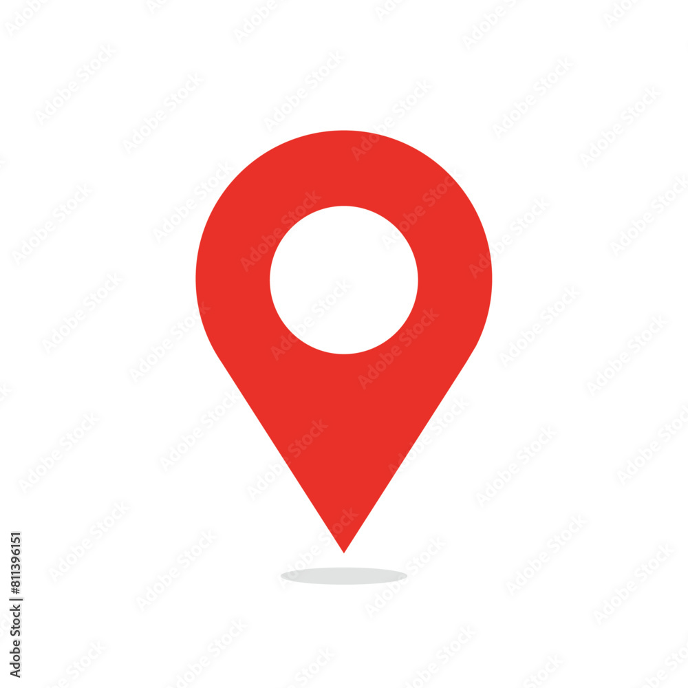 Vector red pin point. map address location pointer symbol Vector red pin point. map address location pointer symbol