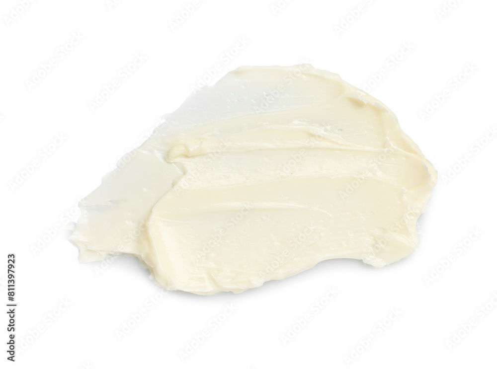 Tasty butter on white background, top view Tasty butter on white background, top view