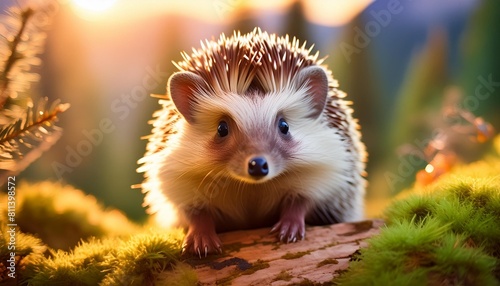 isolated cute hedgehog cartoon illustration © Bryson