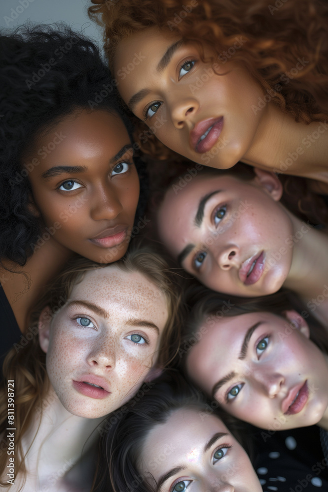 Group portrait of diverse women. Diversity, equity and inclusion, DEI concept. High quality photo Group portrait of diverse women. Diversity, equity and inclusion, DEI concept. High quality photo