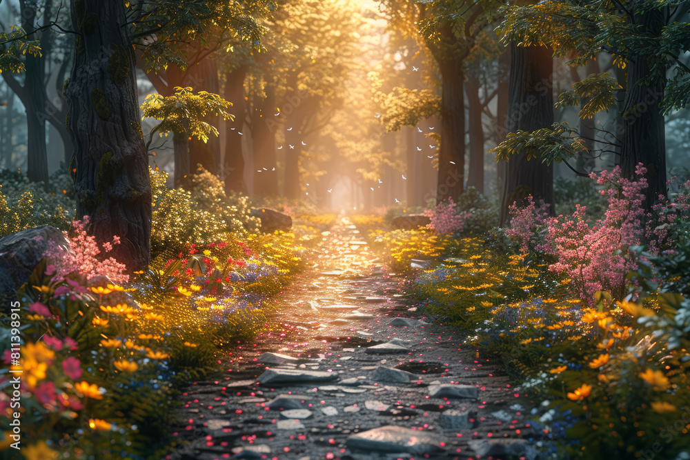 Carving a path through the wilderness of imagination, where dreams grow like mighty oaks. Generative Ai.