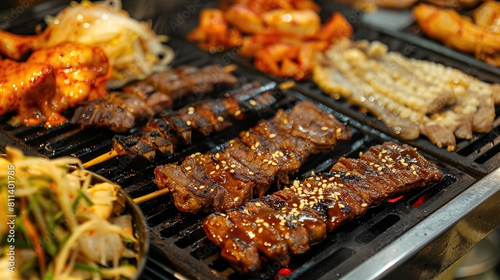 korea traditional tasty bbq food. Generative Ai