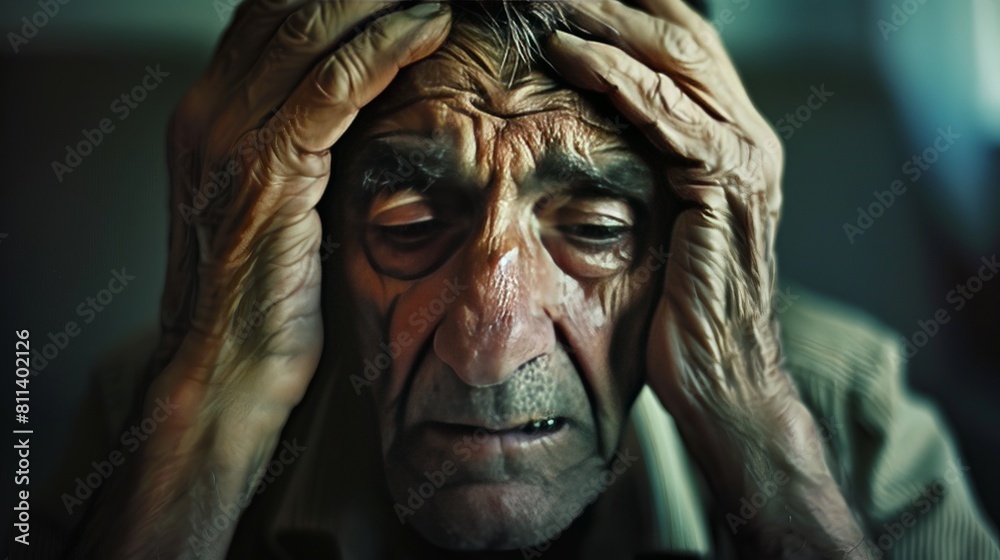 Man Expressing Pain and Anguish Man Expressing Pain and Anguish