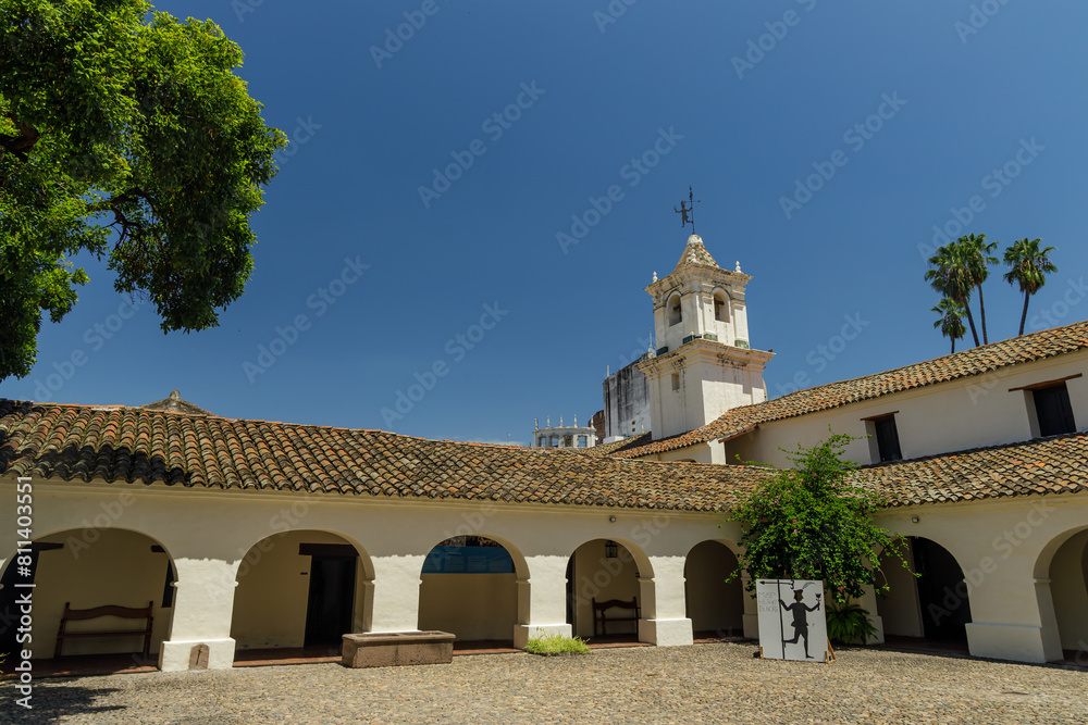 Fototapeta premium Cabildo de Salta in Argentina seen from its patio.
