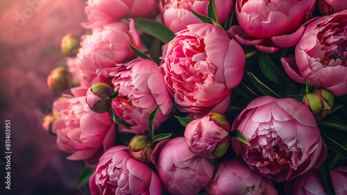 A delicate dance of colors  The interplay of light and shadow on a peony s petals creates a mesmerizing dance of colors  a testament to nature s artistry.