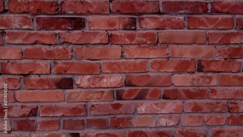 A red brick wall texture with a subtle grain and aged appearance  perfect for adding an authentic touch to your project s background or design elements.