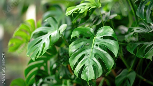 Monstera Plant Leaves of the Epipremnum Pinnatum
