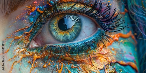 psychedelic eye  trippy colors and patterns